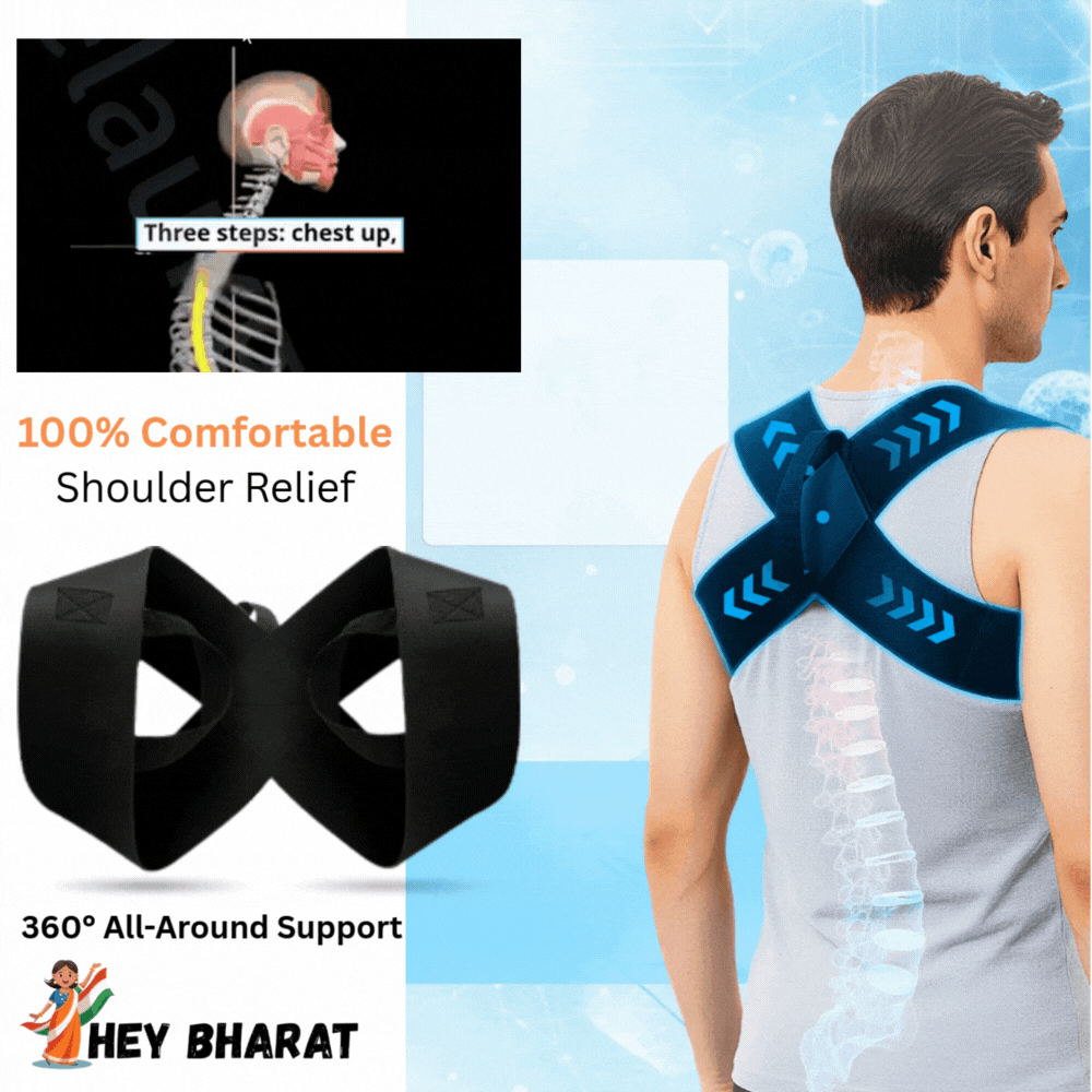 HeyBharat™️ Back Posture Correction Belt for Men & Women